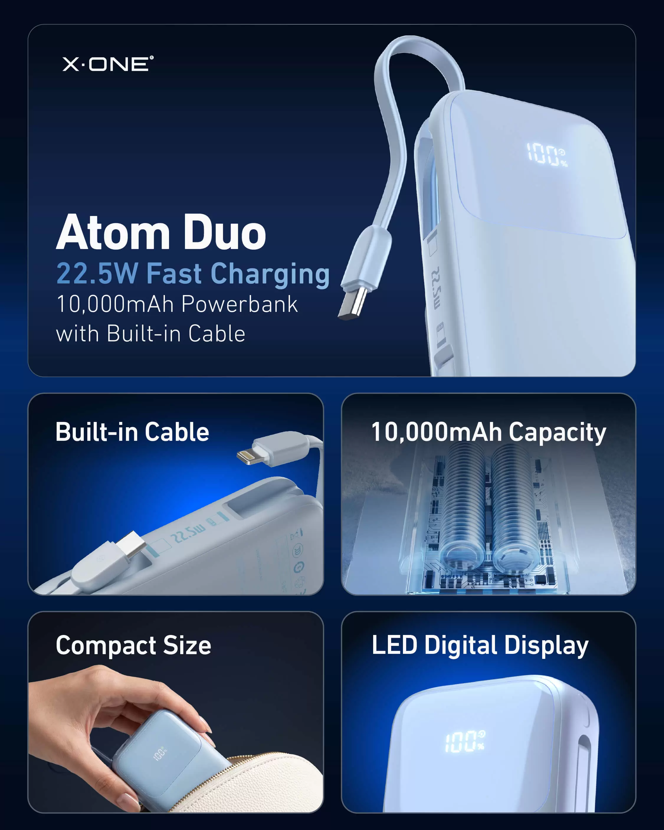 Atom Duo 22.5W 10000mAh 行動電源