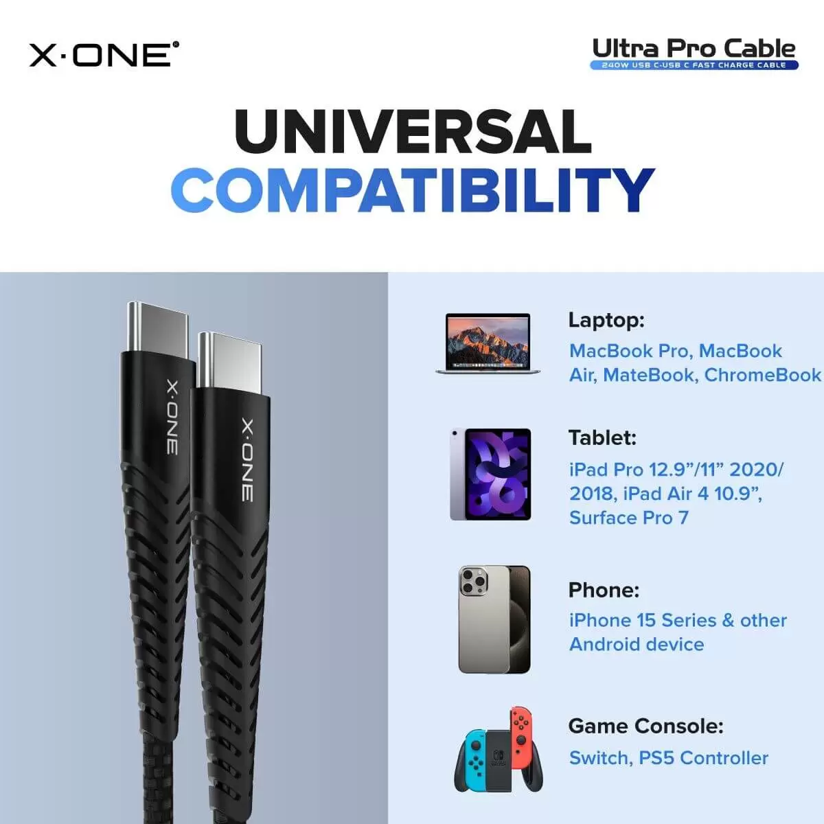 Ultra Pro 電纜 240W C 至 C